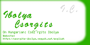 ibolya csorgits business card